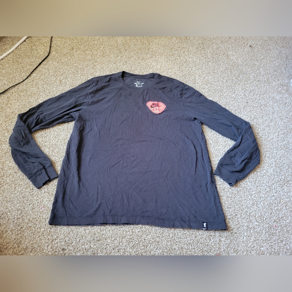 Nike Liverpool F.C. Travel Long Sleeve Cotton Shirt Black Size XL